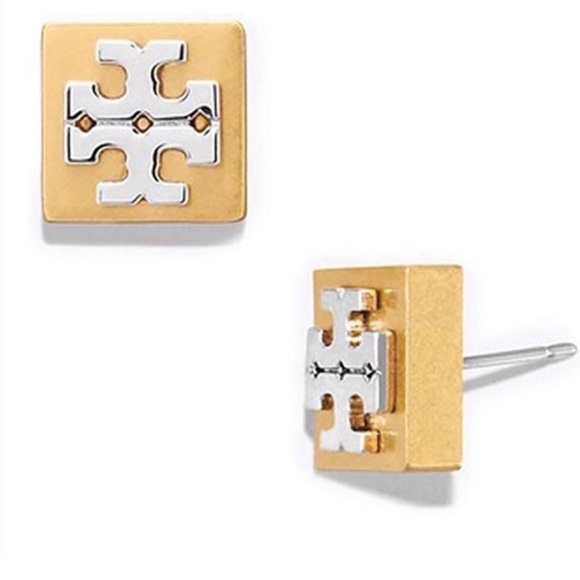 Tory Burch Block Stud Earrings - Picture 1 of 5